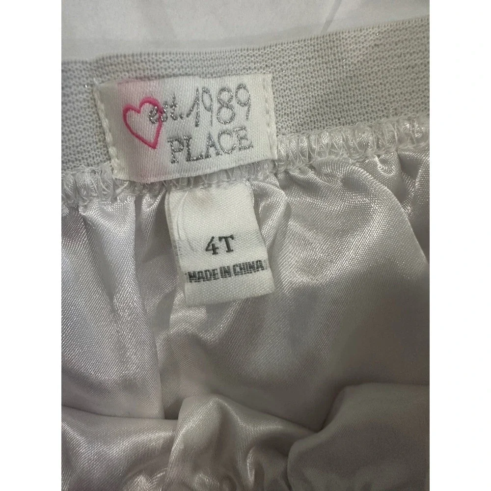 The Childrens Place Girls 4T Red White Blue Tiered Tutu Skirt Glitter Waistband